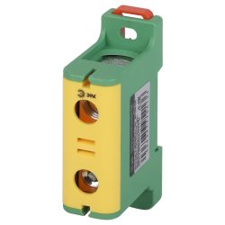 Клемма силовая вводная КСВ ЭРА NO-224-130 (KE62.3) 16-95 мм2 желтая/зеленая PE