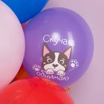 Шар (12''/30 см) Собачки, Ассорти, пастель, 1 ст, 25 шт.