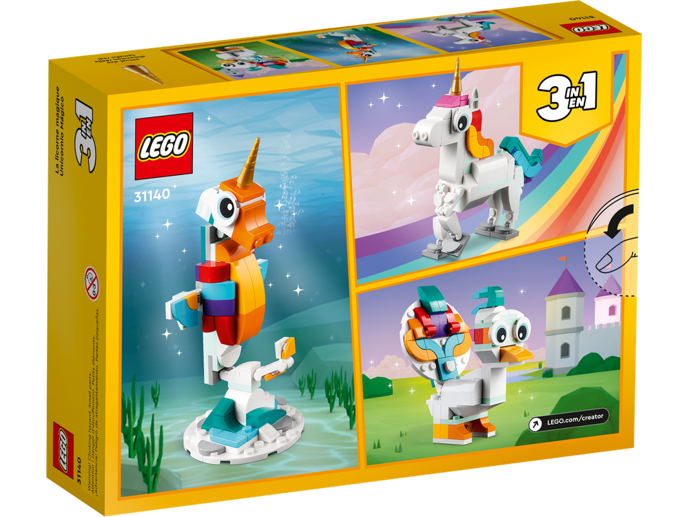 Конструктор Лего Креатор Волшебный единорог 31140 | LEGO Creator Magical Unicorn набор 3 в 1 с единорогом 145 деталей 7+