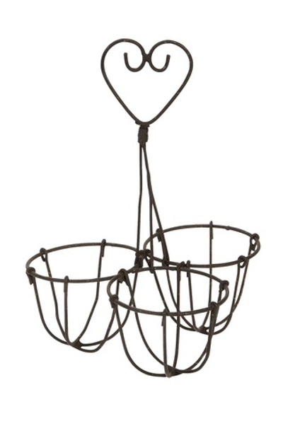 Подставка для яиц "Сердце" рустик 12x16см Металл