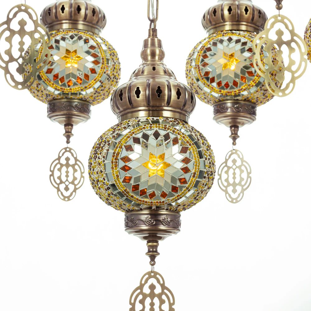 Citilux Каир CL419185 Люстра подвесная Мозаика Янтарь