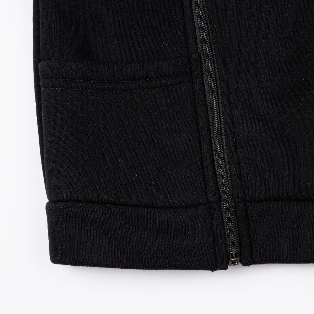 Толстовка с косой молнией "Уголь" утепленная