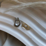 0663-з Бейл с циркониями разъемный 13*12мм, позолота