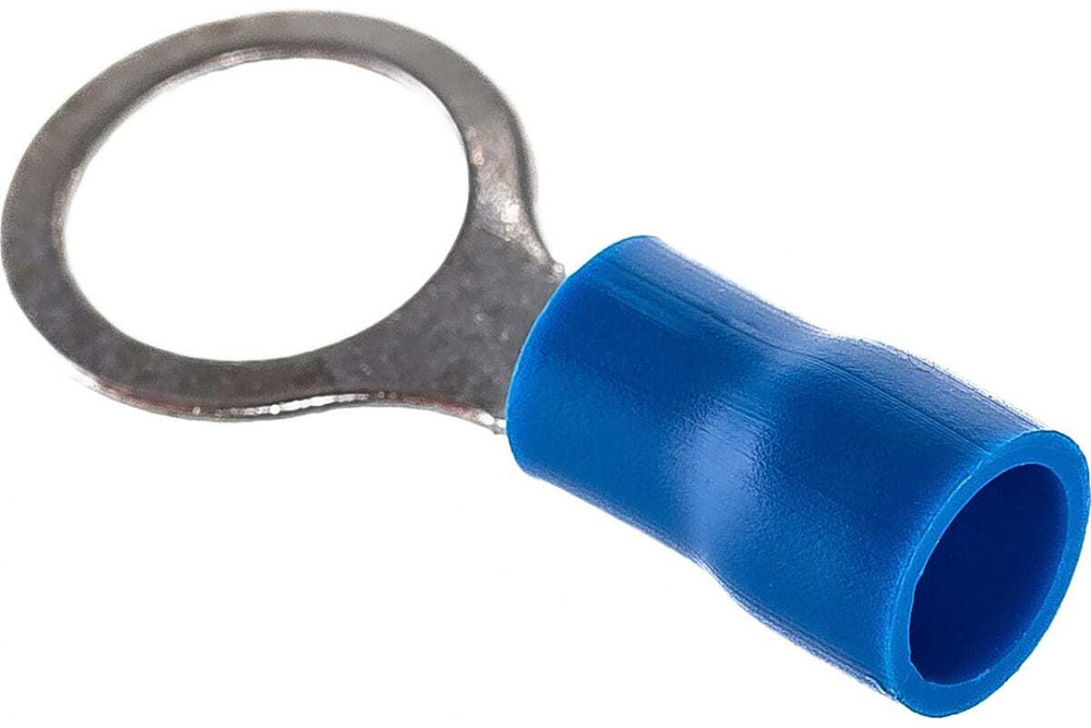 Изолированный кольцевой наконечник REXANT, диаметр 8.4 мм, 1.5-2.5 кв.мм, синий, 100 шт 08-0036