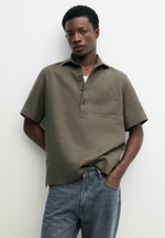 РУБАШКА MASSIMO DUTI - dark green