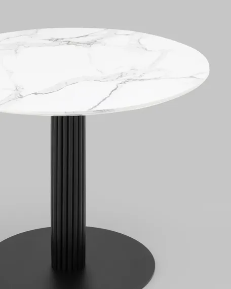 Стол Stem Ø90 см, мрамор