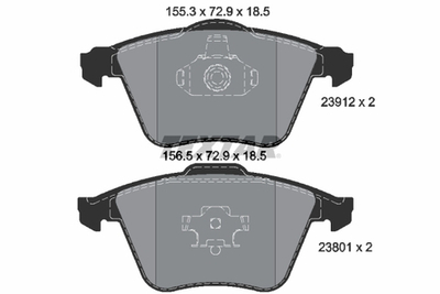 TEXTAR - 2391201-TET - Brake Pad Set, disc brake