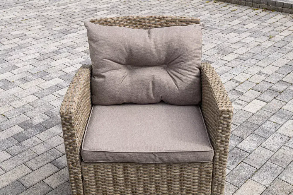 "Филадельфия" лаунж-зона из искусственного ротанга, цвет соломенный