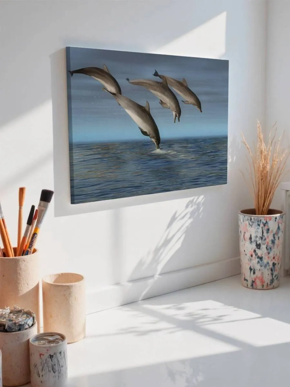Картина на стену 40 X 50 Дельфины