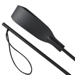 Черный кожаный стек Флеш - 58 см. (Цвет: черный)