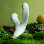 Мятный вибратор-кролик 19см из 2 частей BeYourLover Fatima Green TL278A-G