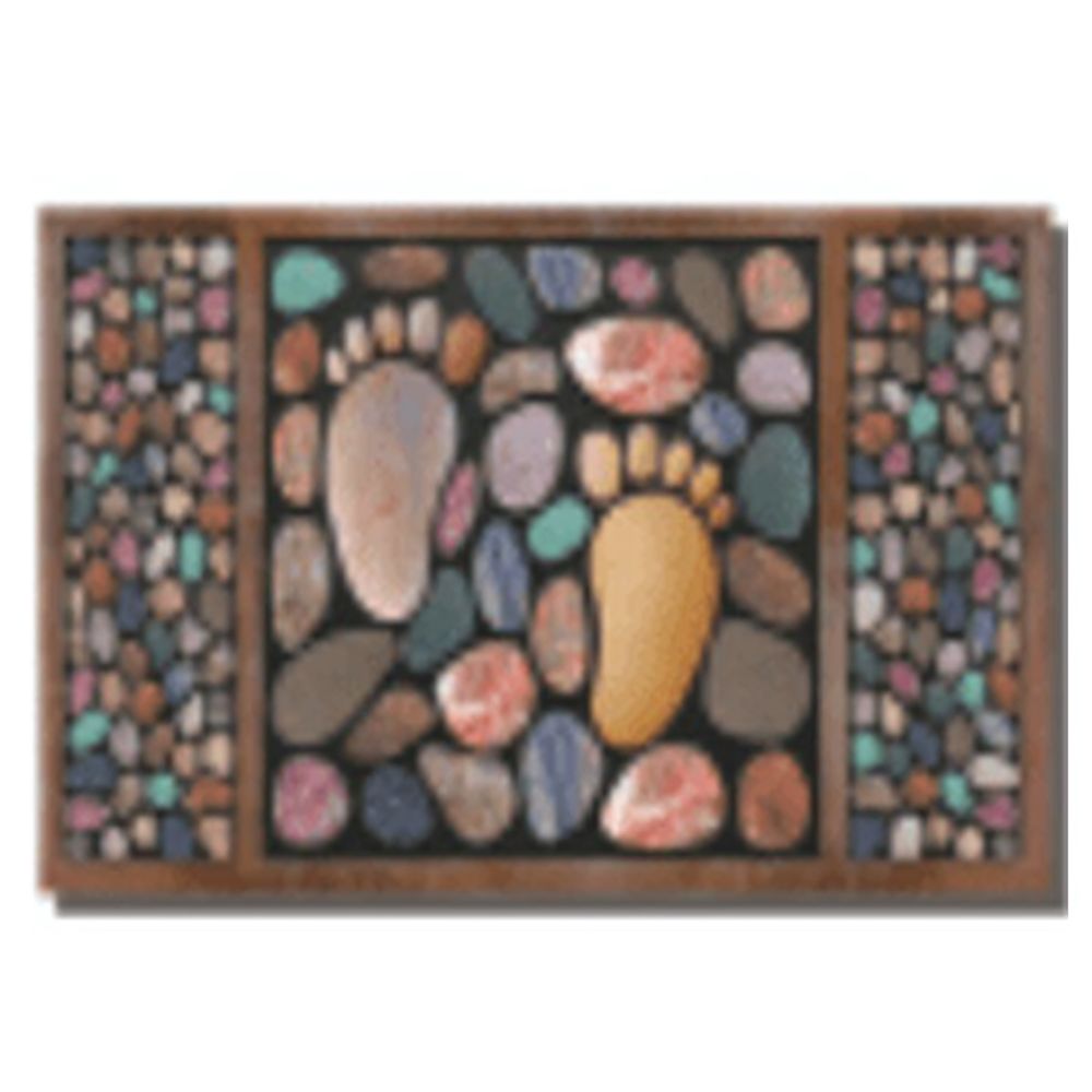 Коврик придверный влаговпитывающий с рисунком 45х75 подложка-резина, арт. 8877-01