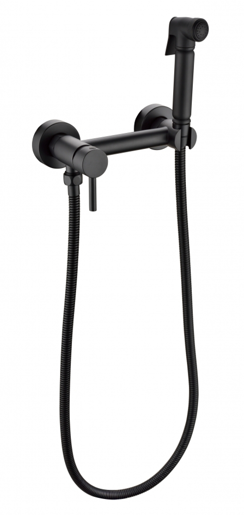 Смеситель с гигиеническим душем Grocenberg GB103N Черный матовый