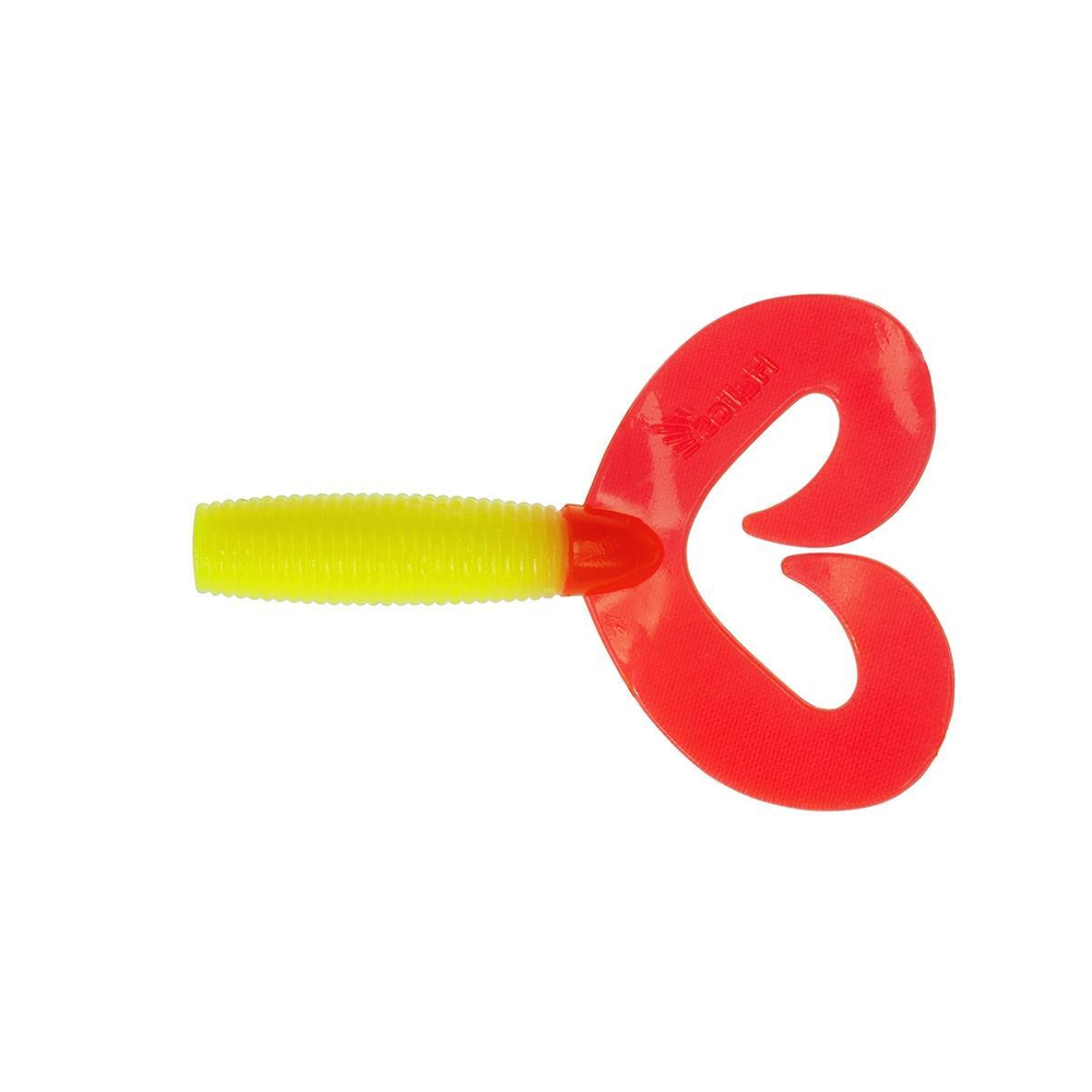 Твистер несъедоб. Credo Double Tail 1,96"/5 см Acid lemon & Red 100шт. (HS-27-029-N) Helios