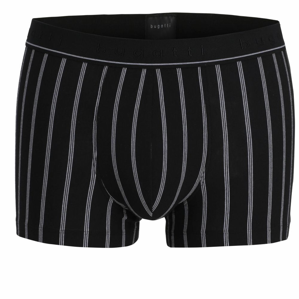 Мужские трусы боксеры черные в полоску BUGATTI 50011/5641 933