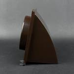 Вывод, выход стенной 175х175 мм с обратным клапаном с выходом D100 коричневый