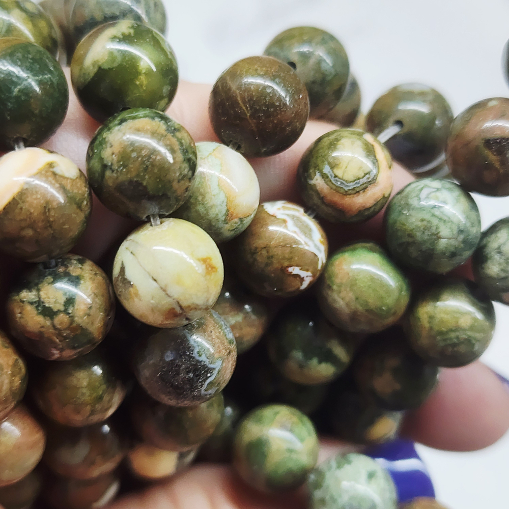 Риолит, бусина шар, 10.5мм, красочный, природный цвет