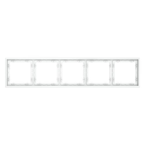 Рамка пластиковая VOLTUM S70 на 5 постов, (белый матовый)
