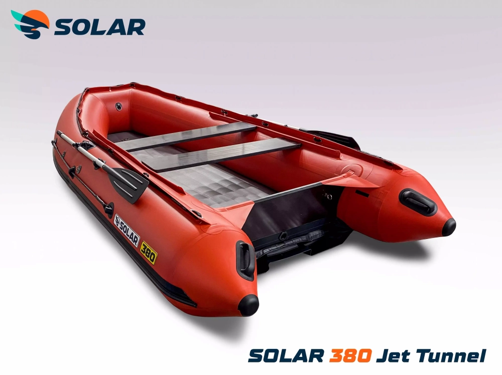 Лодка надувная моторная solar-380 jet tunnel