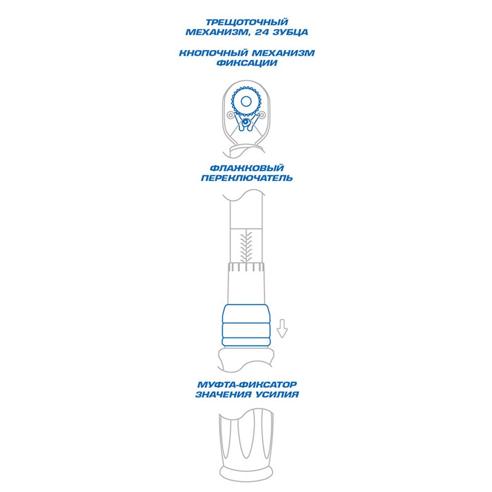 KING TONY (34262-1DG) Динамометрический ключ серии "EXACT", 1/4", 4-20 Нм