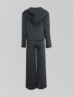 Костюм Soda brand однотонный в полоску из пиджака с капюшоном и брюк-палаццо на резинке