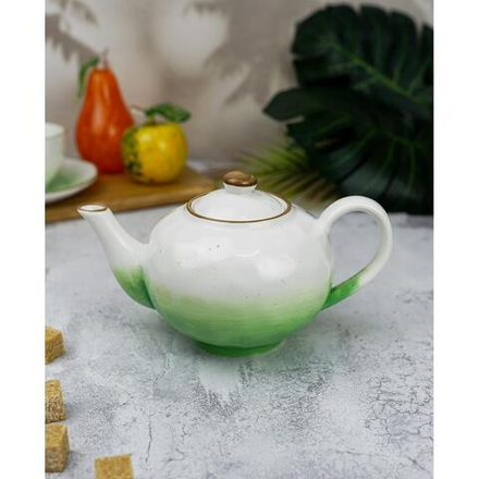 Чайник 600 мл h9 см зеленый фарфор "The   Eco" P.L. Proff Cuisine [1]