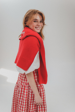 Пуловер Zoe из кашемира с мериносом красного цвета