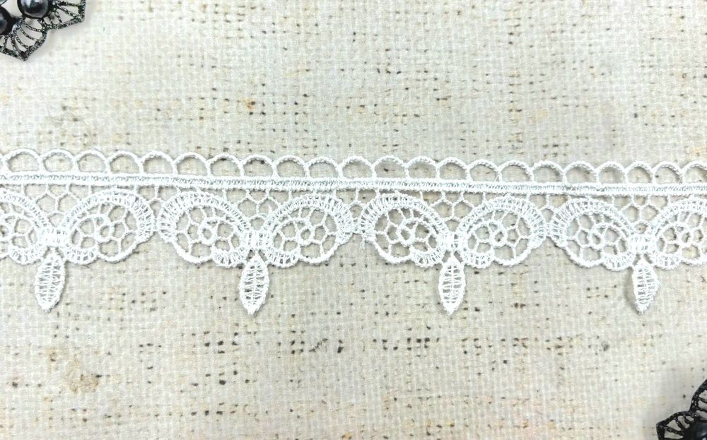 Кружево плетеное, ш. 3,5 см, белый