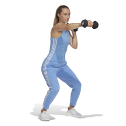 Женская теннисная майка adidas Essentials AEROREADY Train Regular 3-Stripes Tank Top Women - Light Blue, White