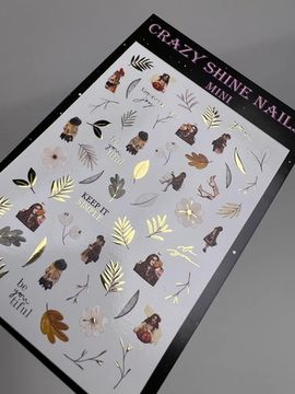 Слайдер-дизайн Crazy Shine Nails mini foil: Золотая Осень