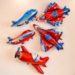 Шар с клапаном (15"/38 см) Мини-фигура, Самолет, Красный