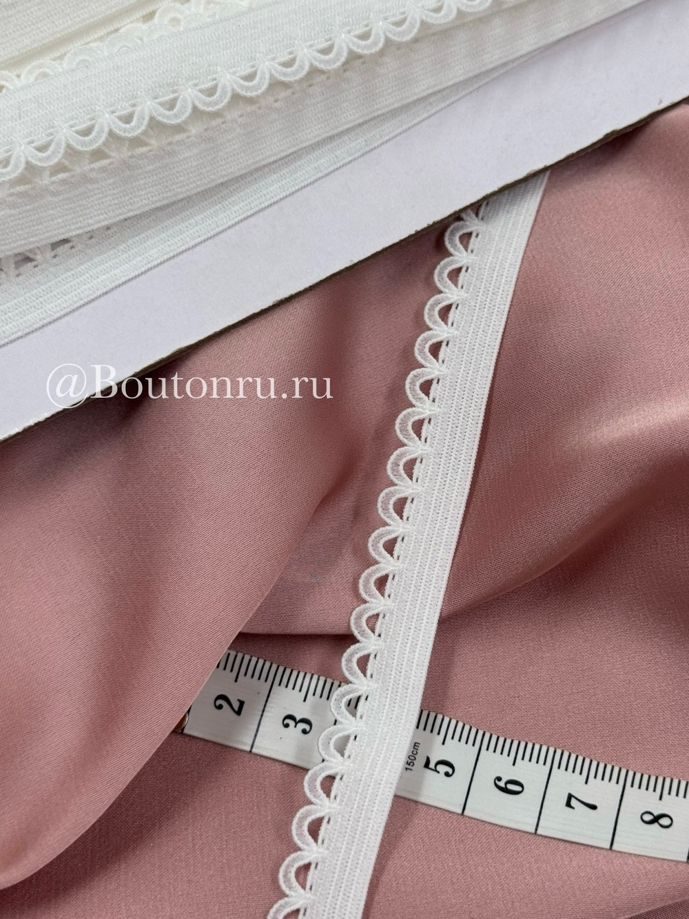 Резинка бельевая ажурная белая 12 мм