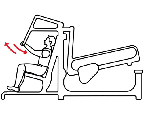 Уличный силовой тренажер для жима от себя УТН-09Г