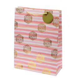 GAEM Пакет подарочный L (бумага 210г/м2, блок 12шт), L30 W12 H40 см, 4в.