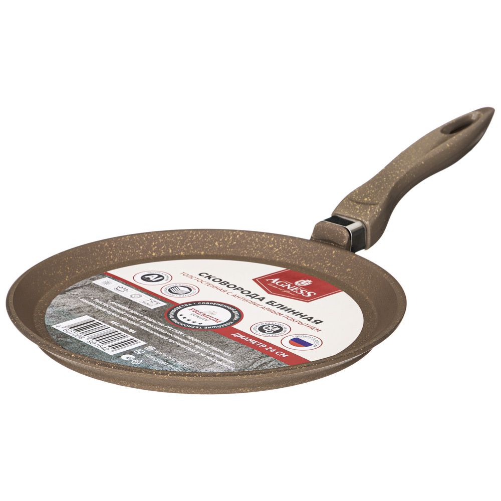 СКОВОРОДА БЛИННАЯ AGNESS "ЭКСЕЛЕНТ" ДИАМЕТР 24 СМ