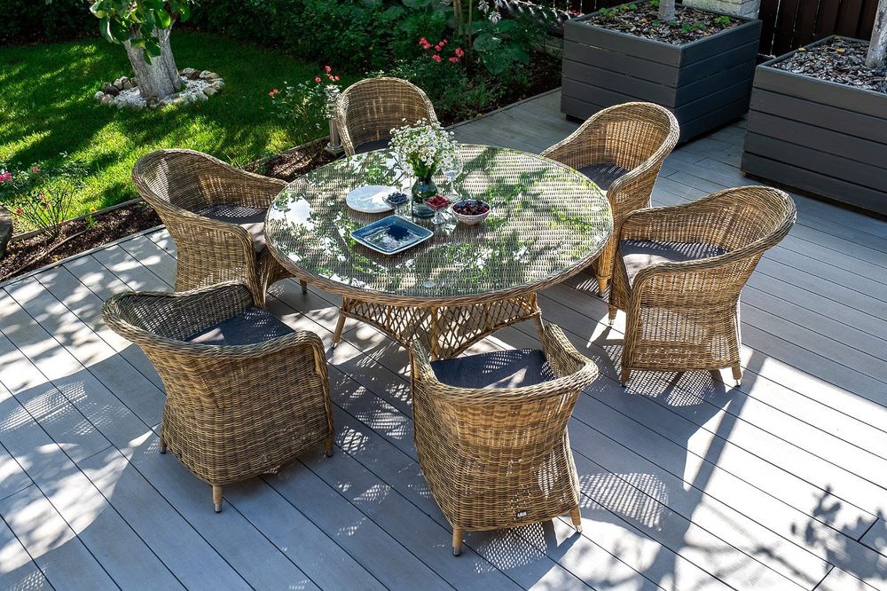 Равенна, плетеное кресло из искусственного ротанга, цвет соломенный