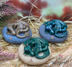 Силиконовая форма Дракон на камне