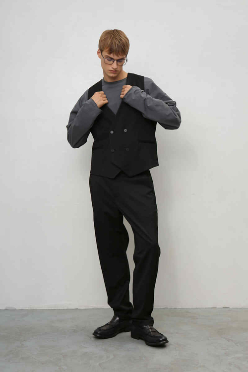 Брюки мужские прямые, графит