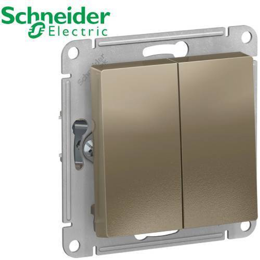 Переключатель 2-кл (шампань) AtlasDesign Schneider ATN000565