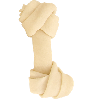 Косточки жевательные узловые белые, 10см. серия DENTAL, Triol