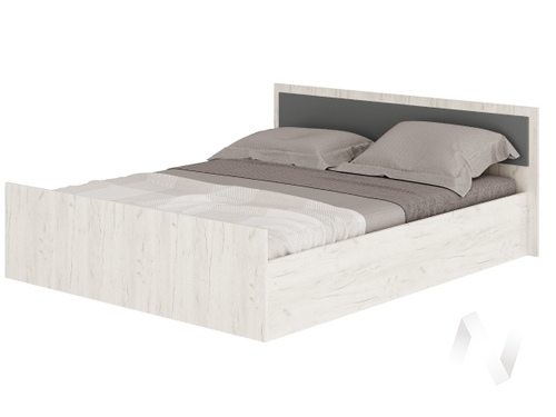 Кровать 1;6 LIGHT Спальня Фиеста (крафт белый)