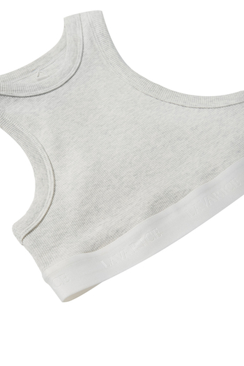 Майка укороченная с резинкой AVRORA Светло-серый меланж