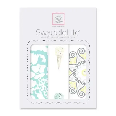 SwaddleDesigns SD-454SC-520MC-452Y Набор пеленок маркизет 3шт.