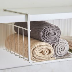 Набор из двух кухонных вязаных полотенец из коллекции Essential, серое/экрю