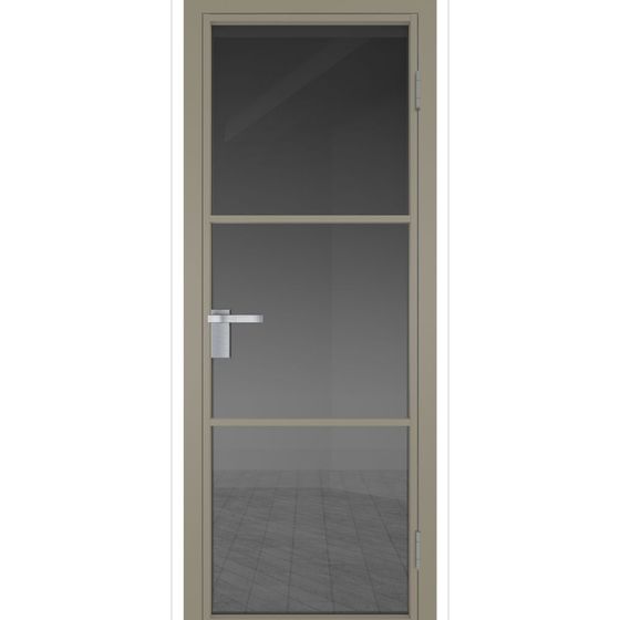Межкомнатная дверь алюминиевая Profil Doors 13AG никель матовый остеклённая