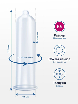 Презервативы MY.SIZE №3 размер 64 - 3 шт.