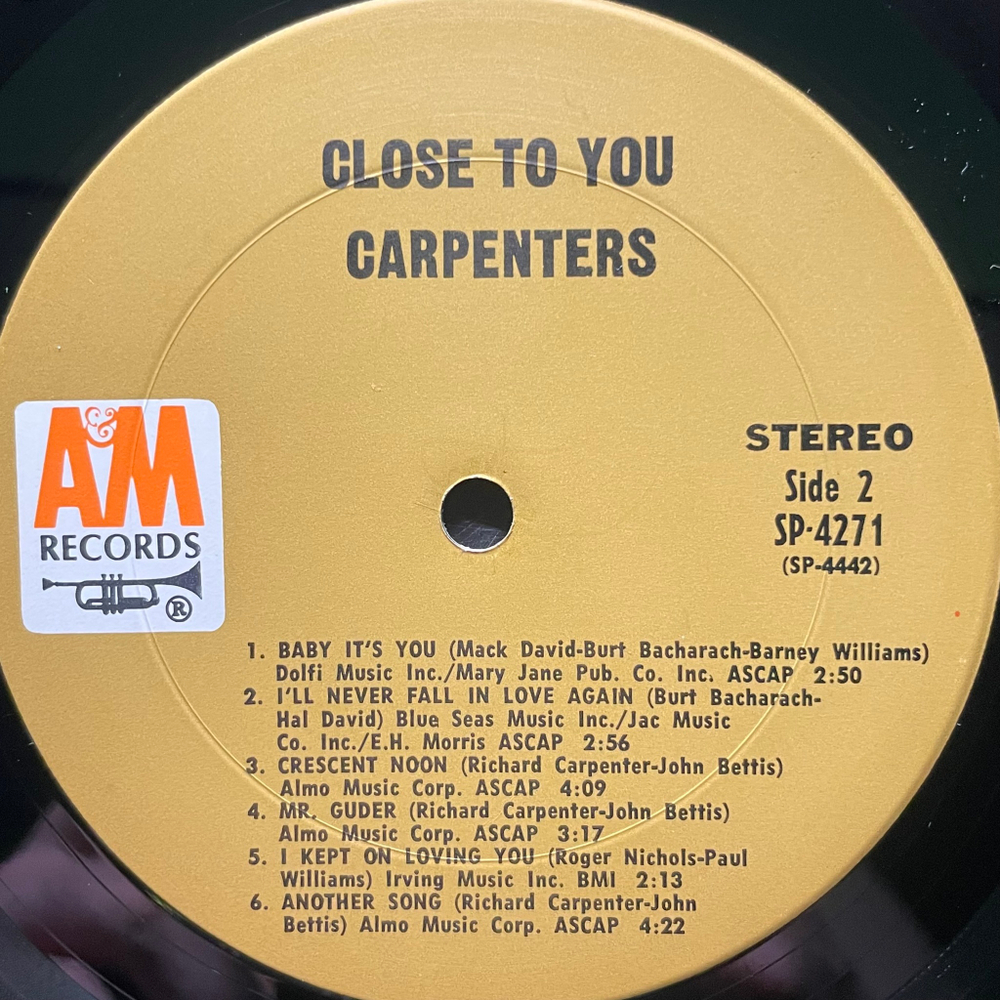 Carpenters ‎– Close To You (США 1970г.)