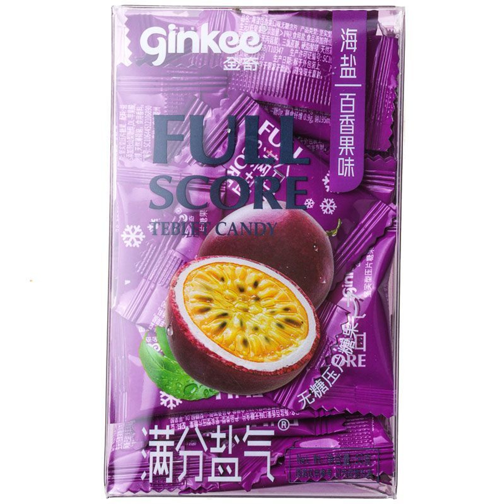 Леденцы освежающие Фростиксы без сахара Ginkee Full Score со вкусом маракуйи Китай 50г