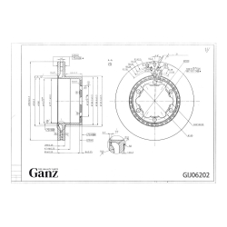 Диск тормозной GANZ задний с покрытием MB Sprinter / VW Crafter 30-50 06 / Vent D=303mm Арт.: GIJ06202