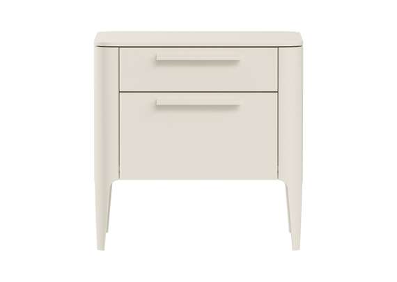Тумба прикроватная Type 2 ящика ширина 50 см (молочный)